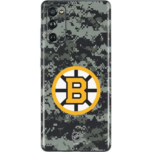 NHL Boston Bruins Camo Galaxy S20 Fan Edition Skin